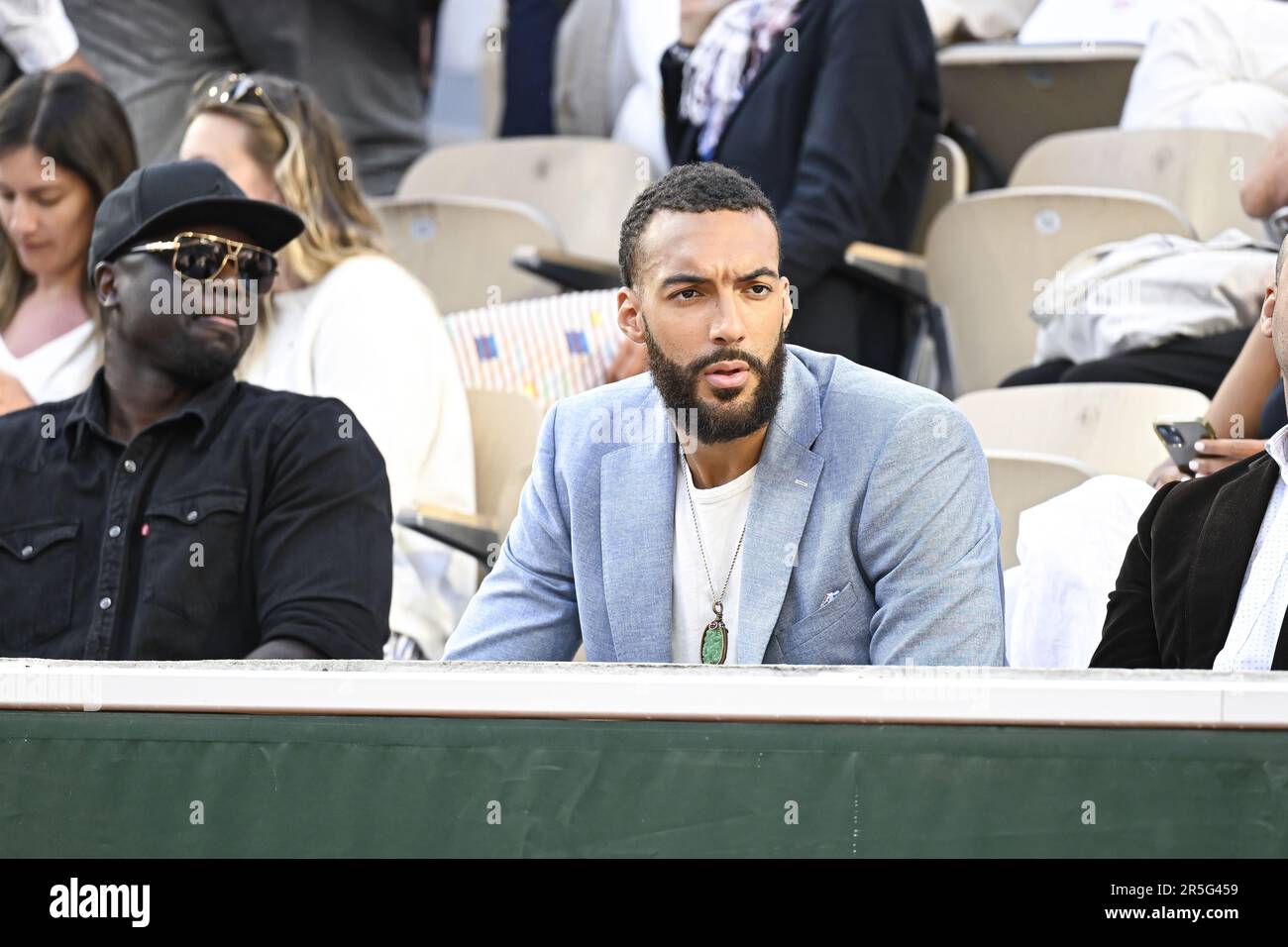 Rudy Gobert, basketball player, during the French Open, Grand Slam