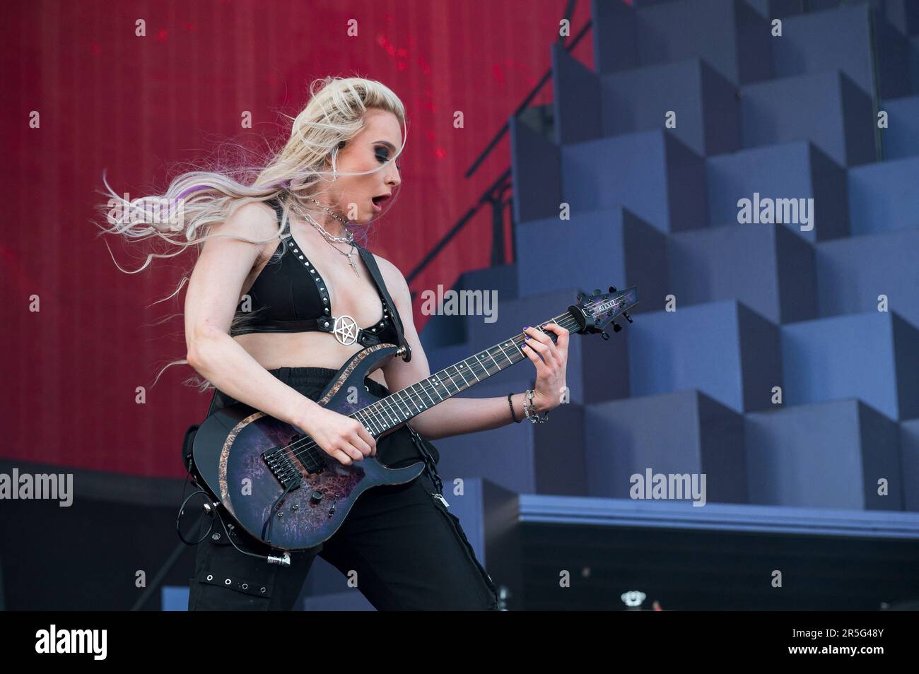Nuremberg Germany 03rd June 2023 Guitarist Sophie Lloyd During The nuremberg-germany-03rd-june-2023-guitarist-sophie-lloyd-during-the