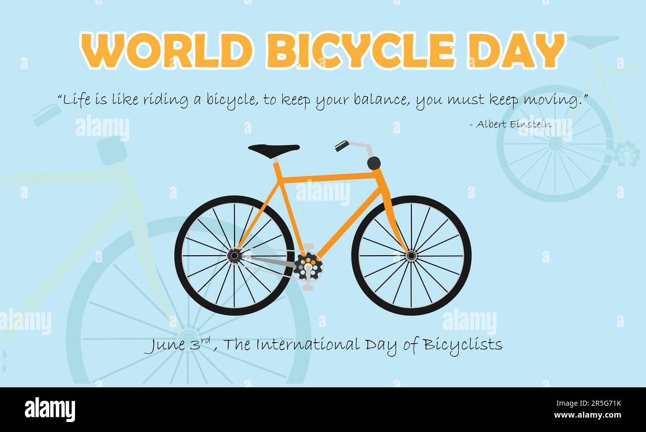 World Bicycle Day Poster Illustration Stock Vector Image & Art Alamy