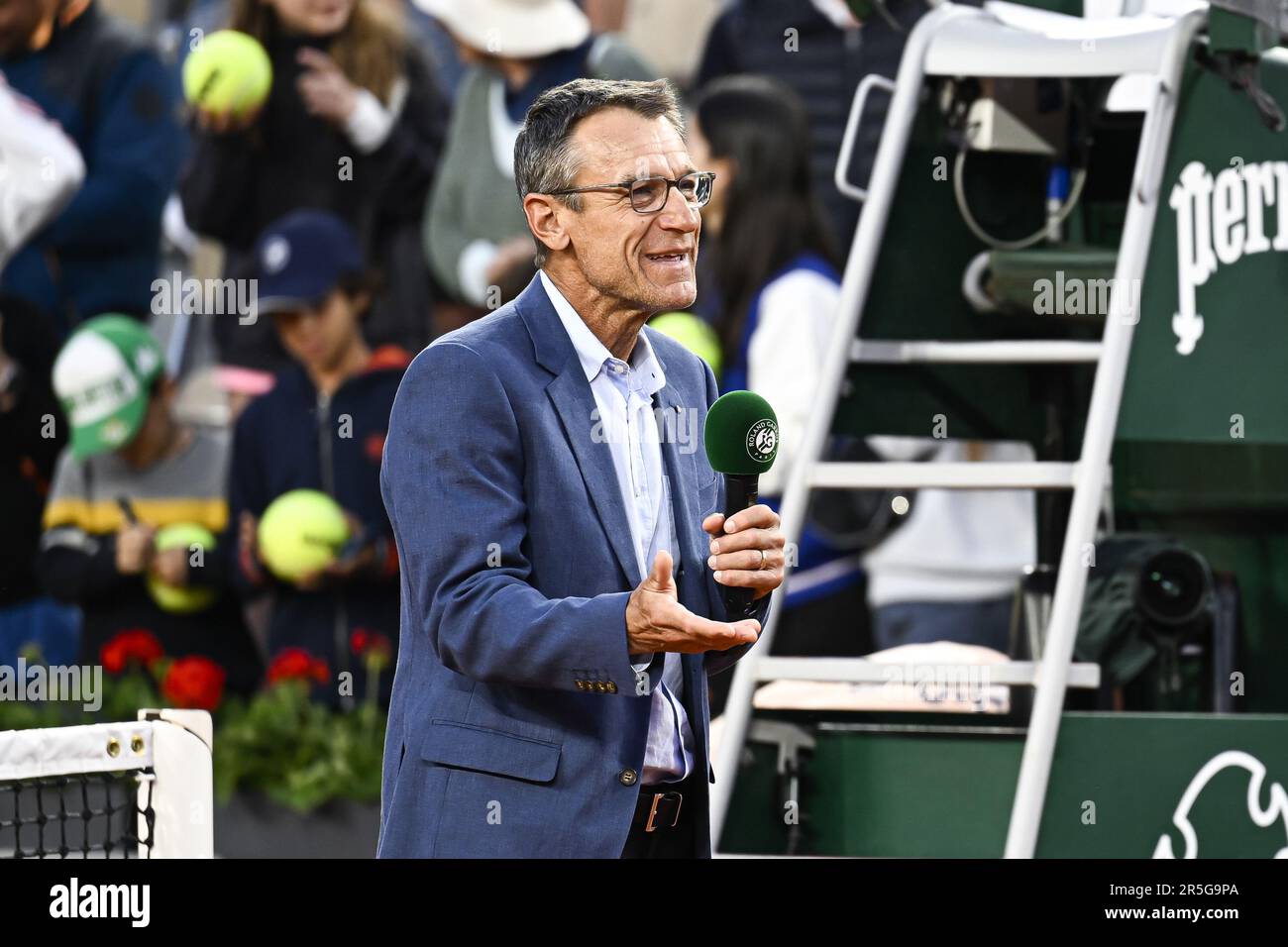 Mats Wilander during the French Open, Grand Slam tennis tournament on