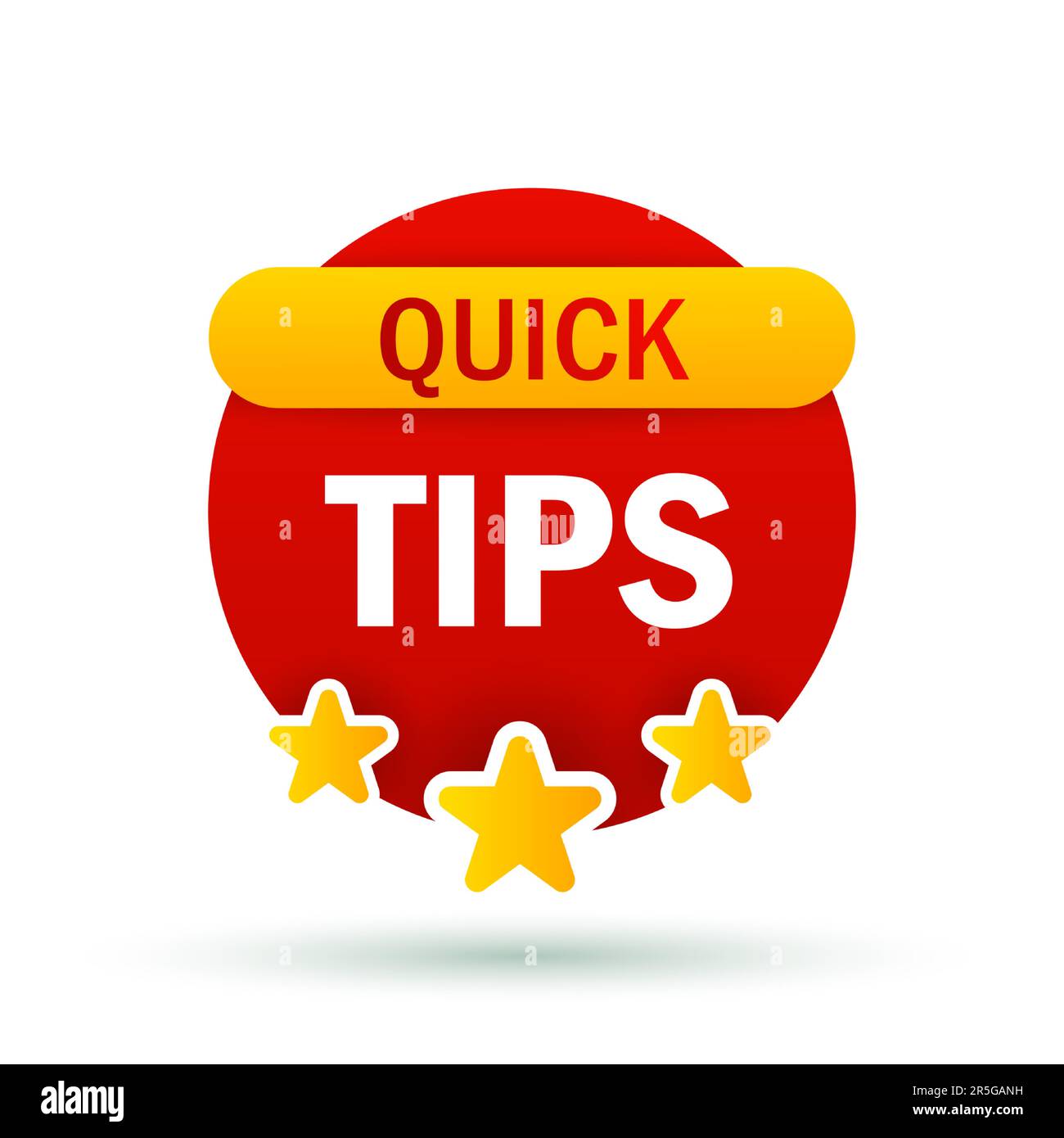 Quick tips red circle label Stock Vector Image & Art - Alamy