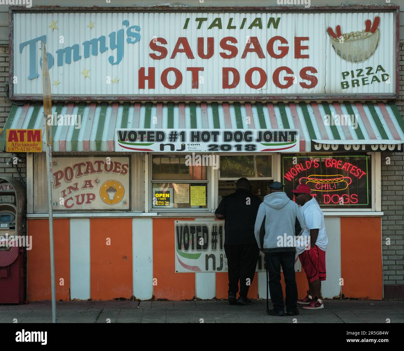 Tommys Italian Sausage & Hot Dogs vintage sign, Elizabeth, New Jersey