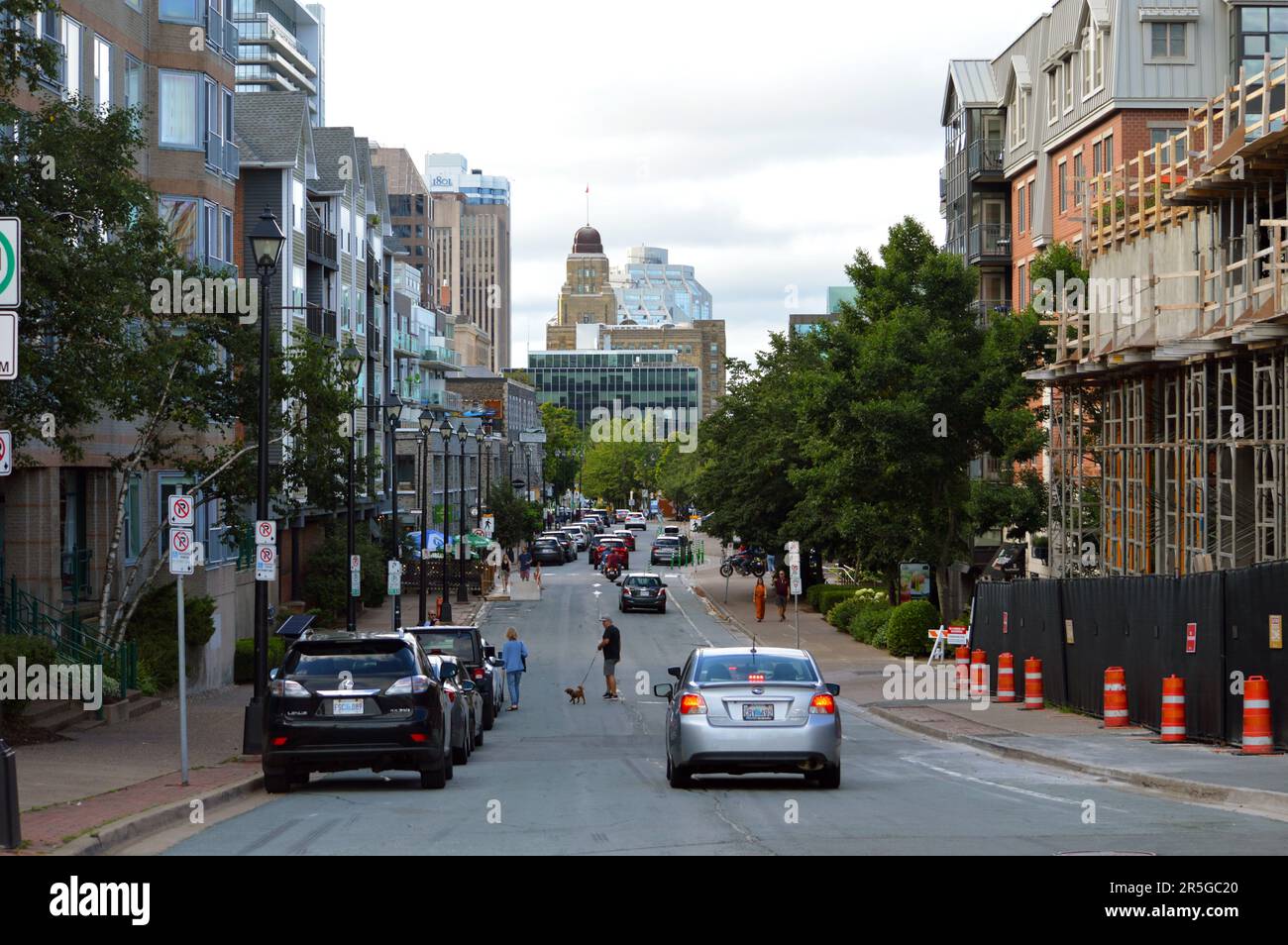 Lower Water Street in downtown Halifax, in front of the Waterfront