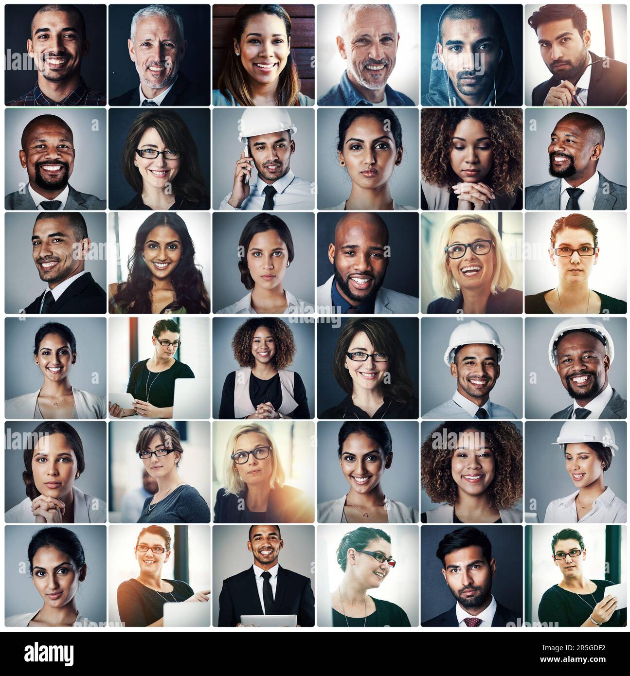 Diversity is the true key to success. Composite portrait of a group of