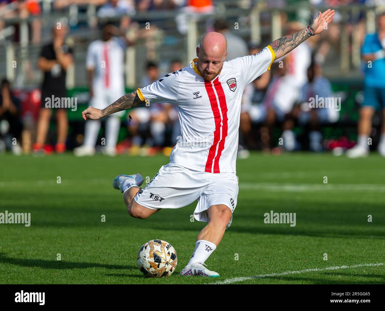 Cary, North Carolina, USA. 2nd June, 2023. DMV Diplomat FC's 17 MIROSLAV STOCH shooting on goal