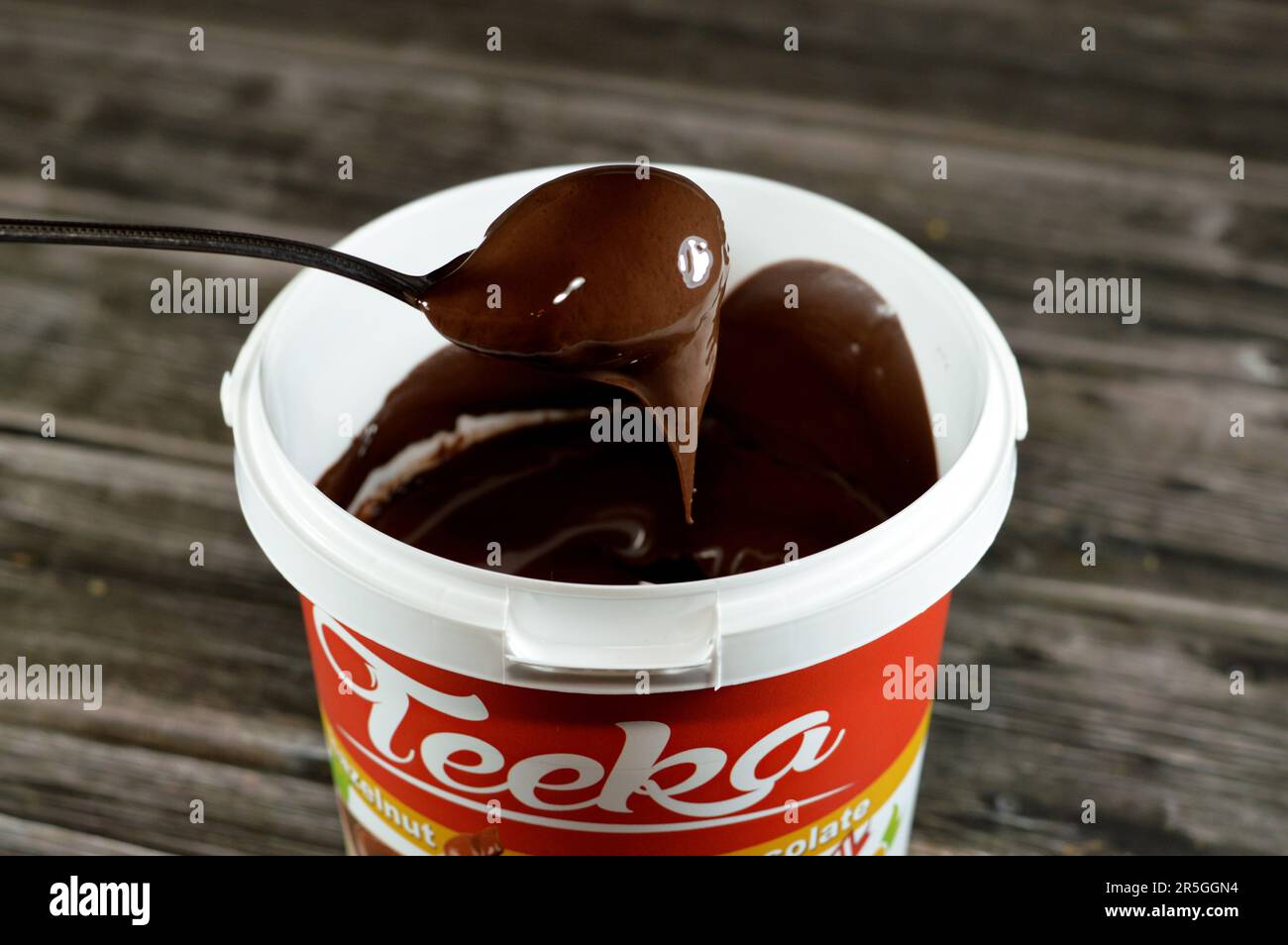 Cairo, Egypt, May 31 2023 Teeka hazelnut chocolate spread, made from