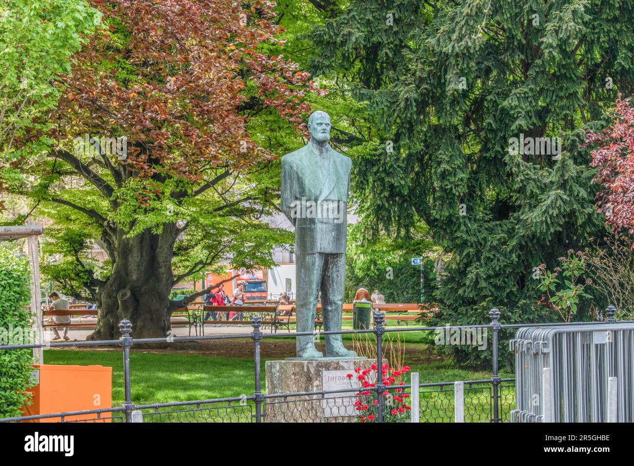 vienna, austria. 1 may 2023 a tribute to leadership the theodor körner monument in rathauspark, vienna. Stock Photo