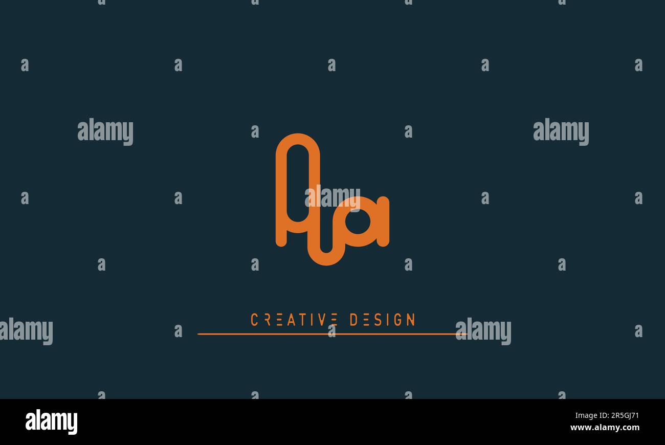 Alphabet letters Modern Creative logo QA , AQ Stock Vector