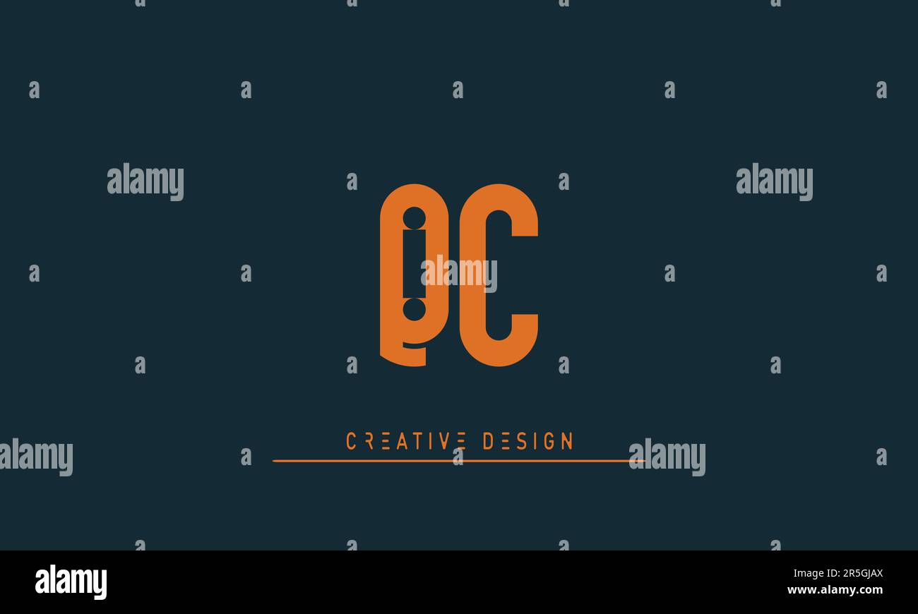 Alphabet letters Modern Creative logo QC , CQ Stock Vector