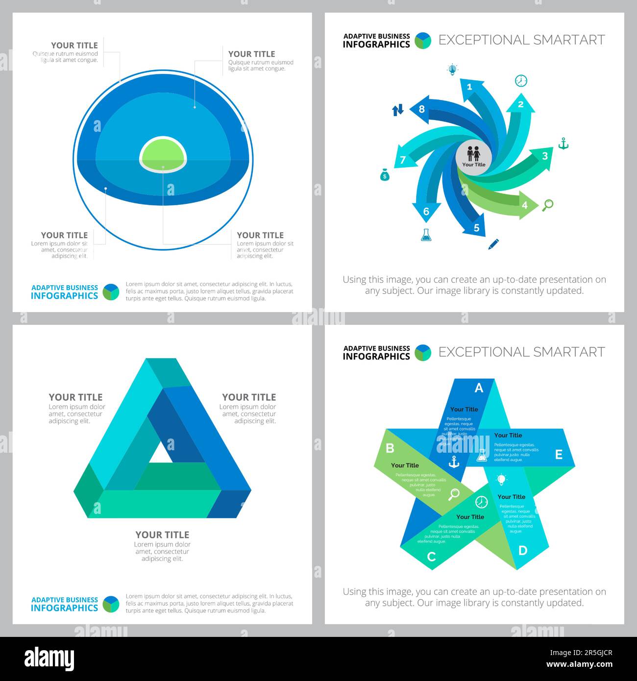 Set of graphic business infographic diagrams Stock Vector Image & Art ...