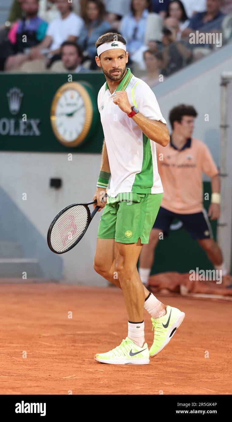 Paris, France. 3rd June, 2023. Tennis player Grigor Dimitrov from