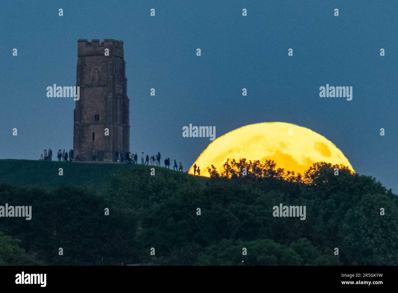 Glastonbury, Somerset, UK. 3rd June 2023. UK Weather. The full