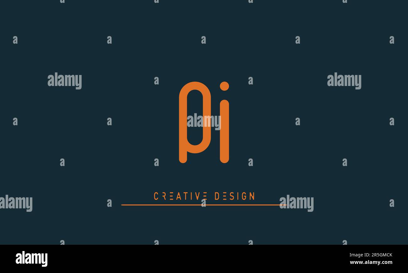 Alphabet letters Modern Creative logo QI , IQ Stock Vector