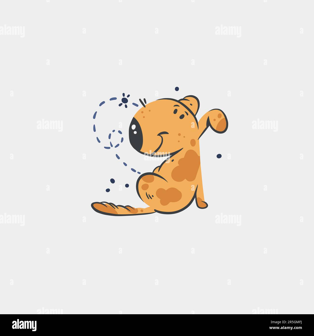 Hand drawing vector abstract cute dog doodle illustration. Cartoon dog ...