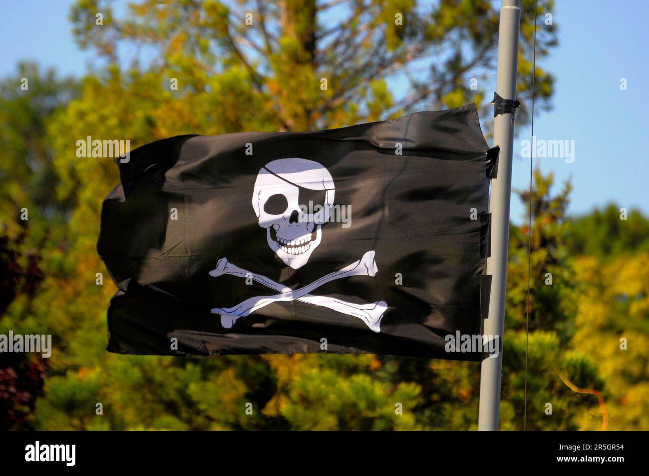 Black Skull, Flag Stock Photo Alamy