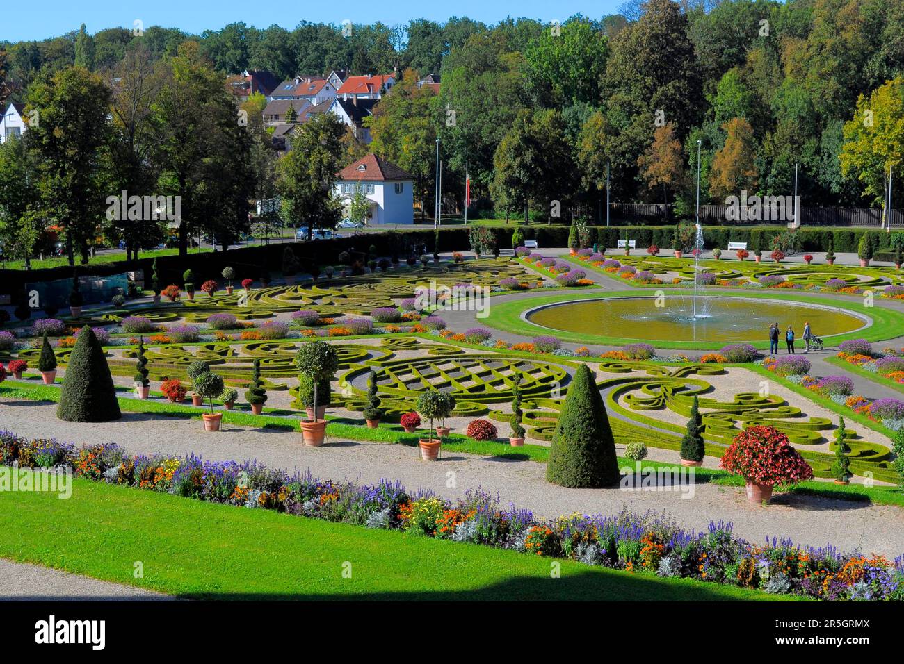Ludwigsburg flowering baroque, south garden, boxwood, topiary, round ...