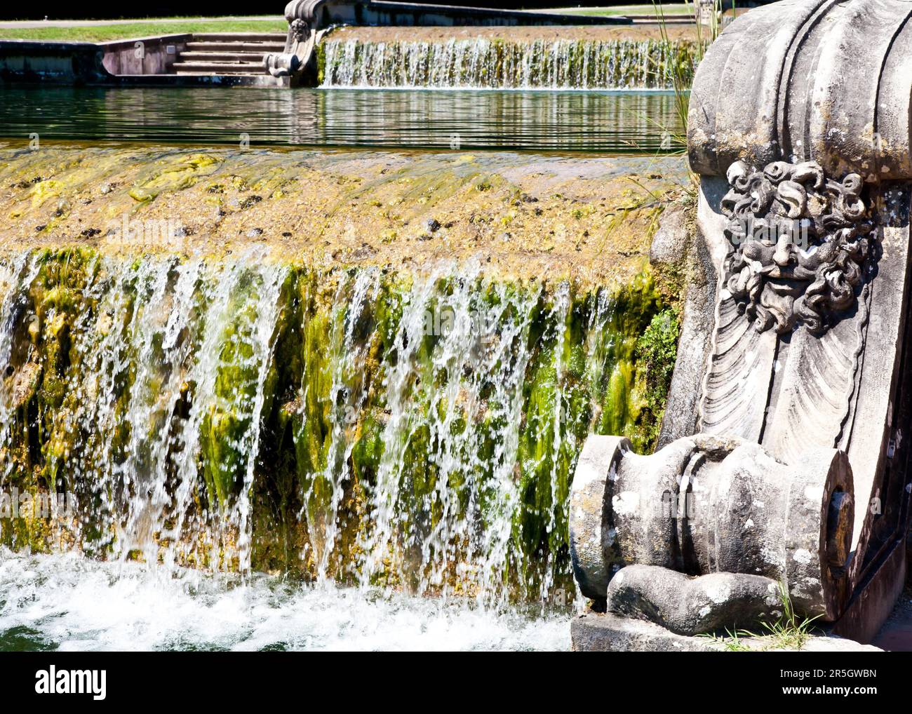 Famous Italian gardens of Reggia di Caserta, Italy Stock Photo