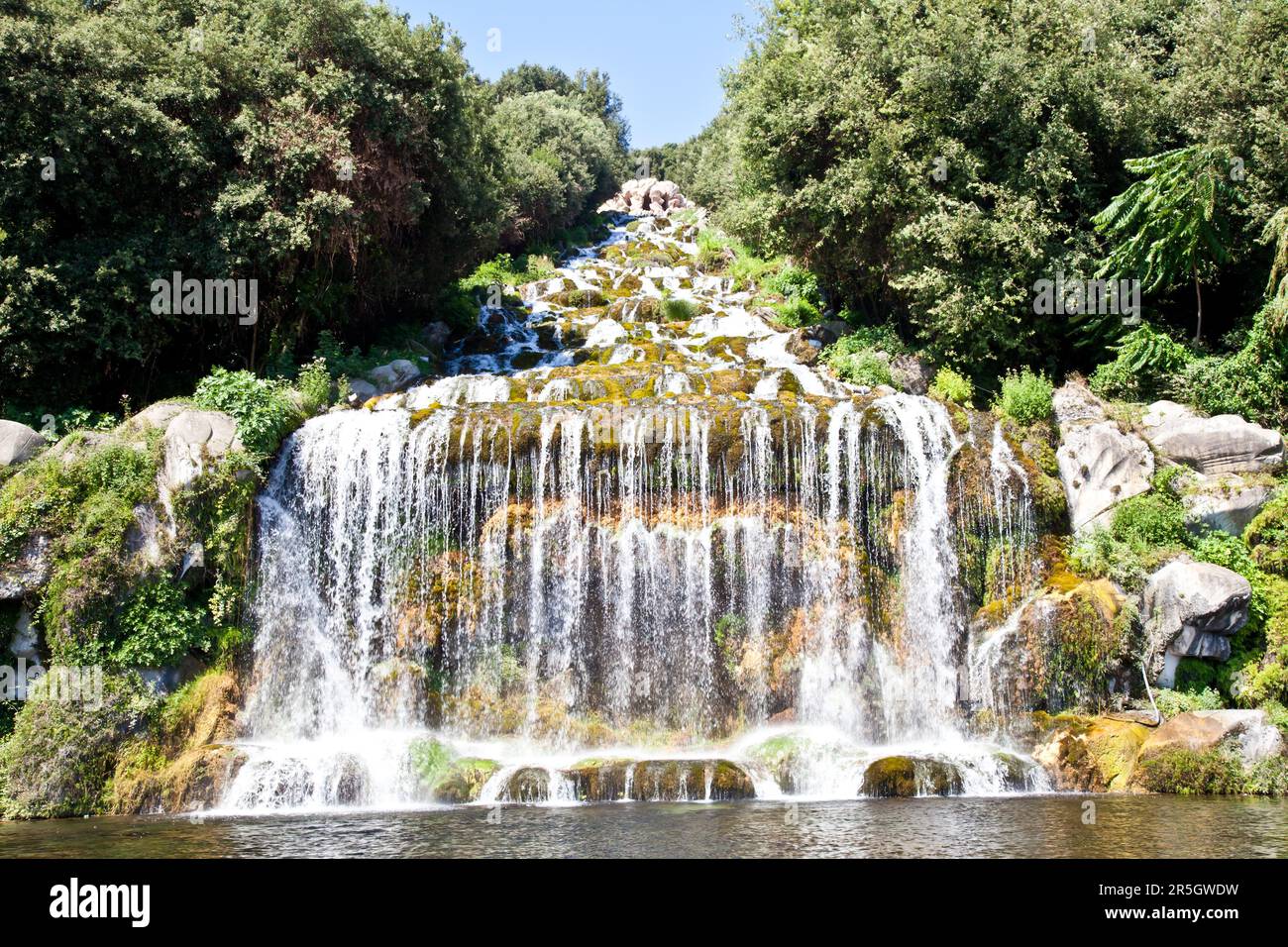 Famous Italian gardens of Reggia di Caserta, Italy Stock Photo