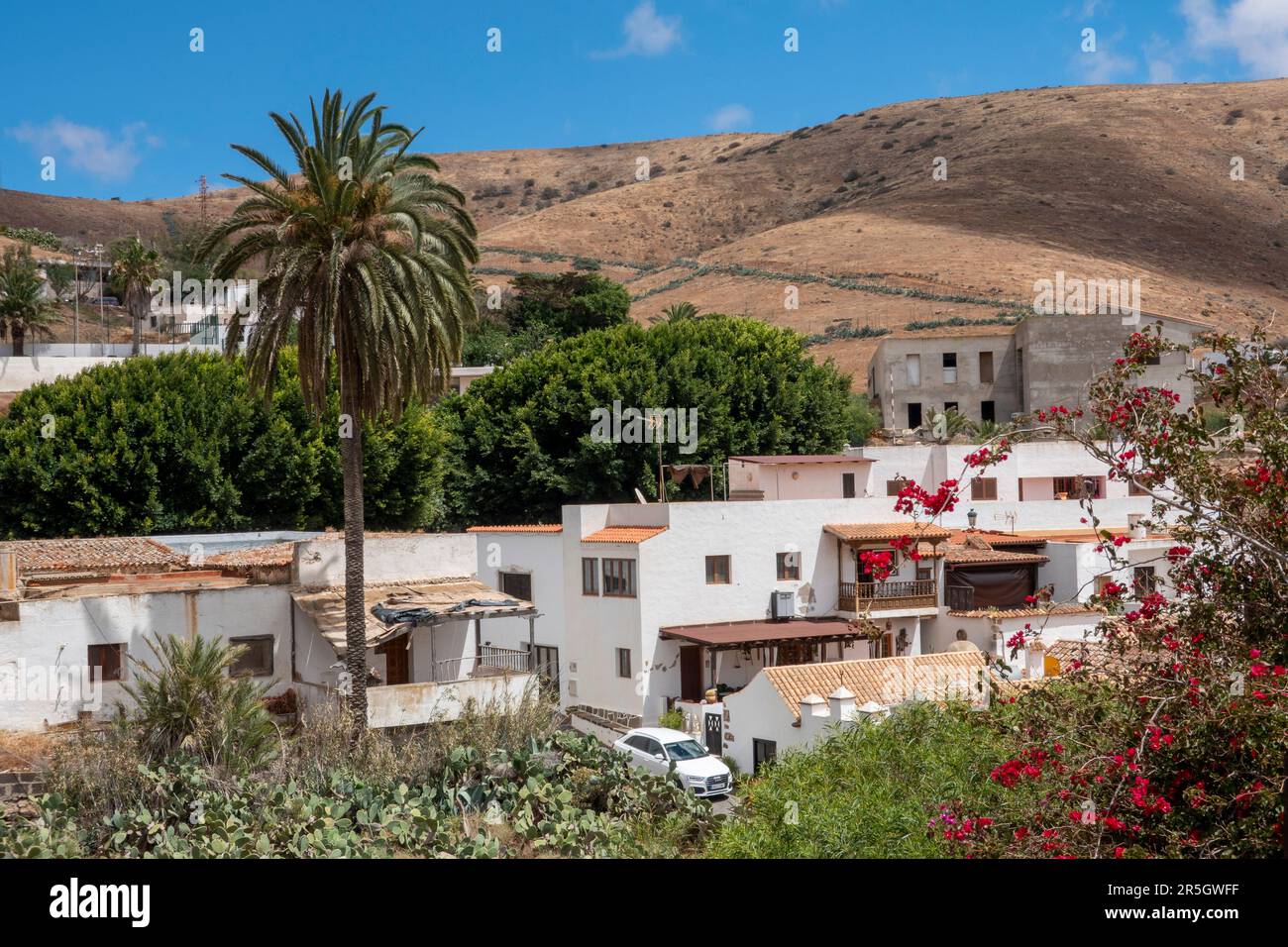 Betancuria, Fuerteventura, Canary Islands, Spain - April 21, 2023: View of the streets of Betancuria Stock Photo