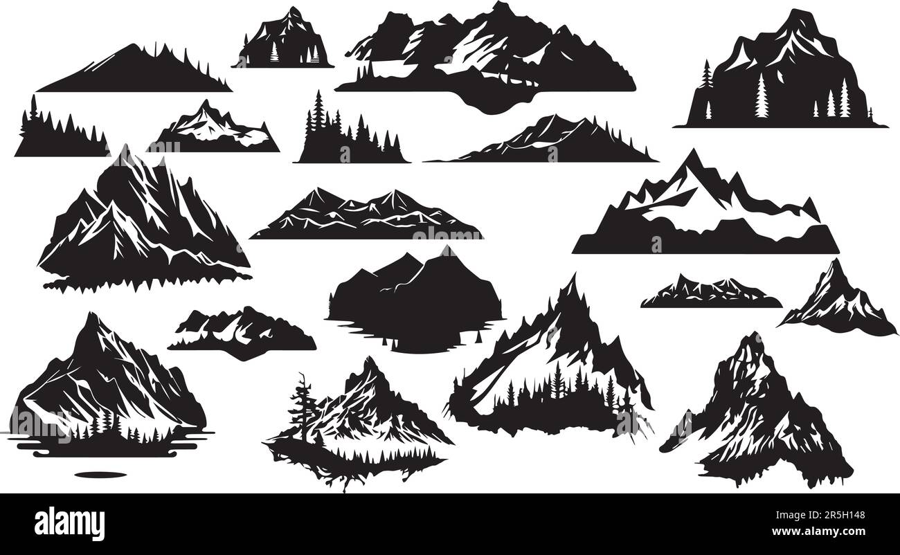 Mountain ranges Stock Vector Images - Alamy
