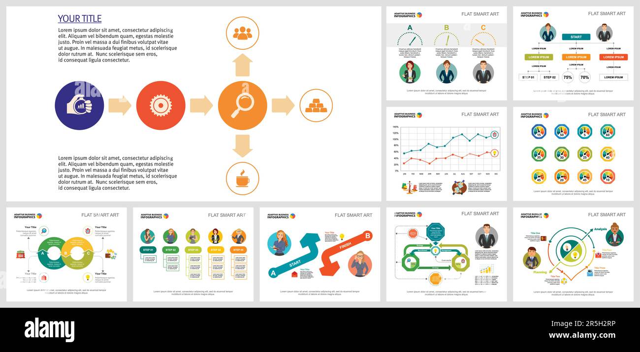 Trendy chart design set Stock Vector Image & Art - Alamy