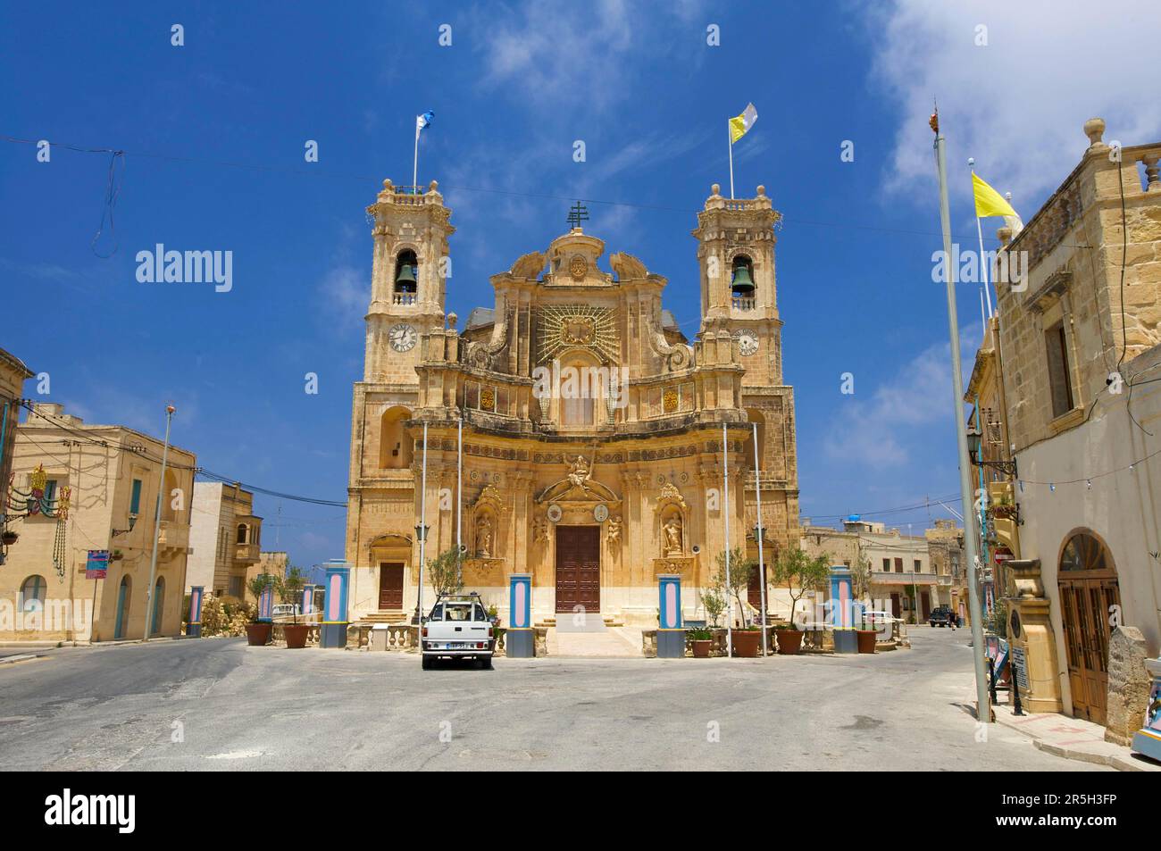 Church in Gharb on the island of Gozo, Malta Stock Photo - Alamy