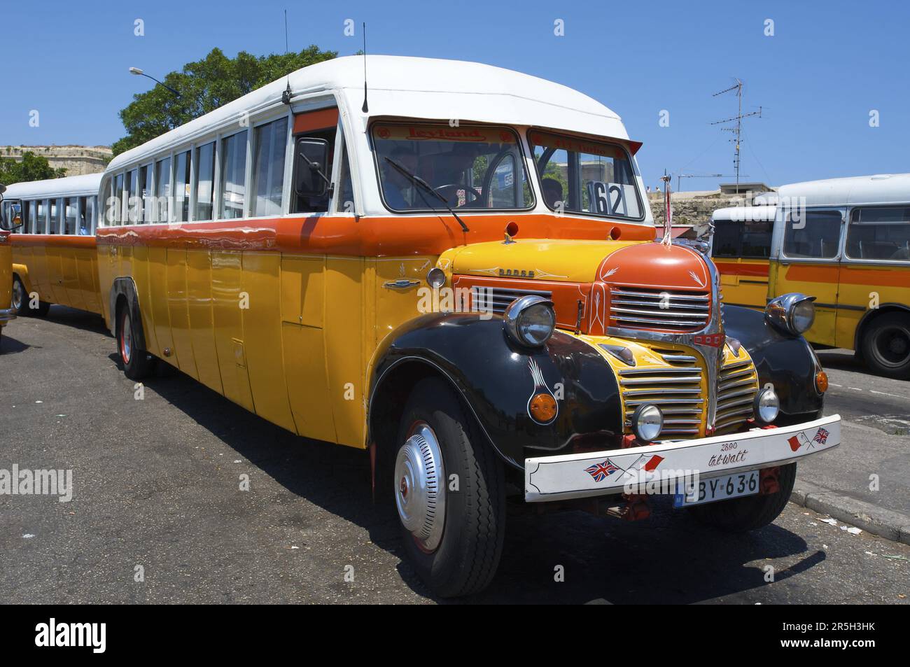 Typical buses in Valletta, Malta Stock Photo - Alamy