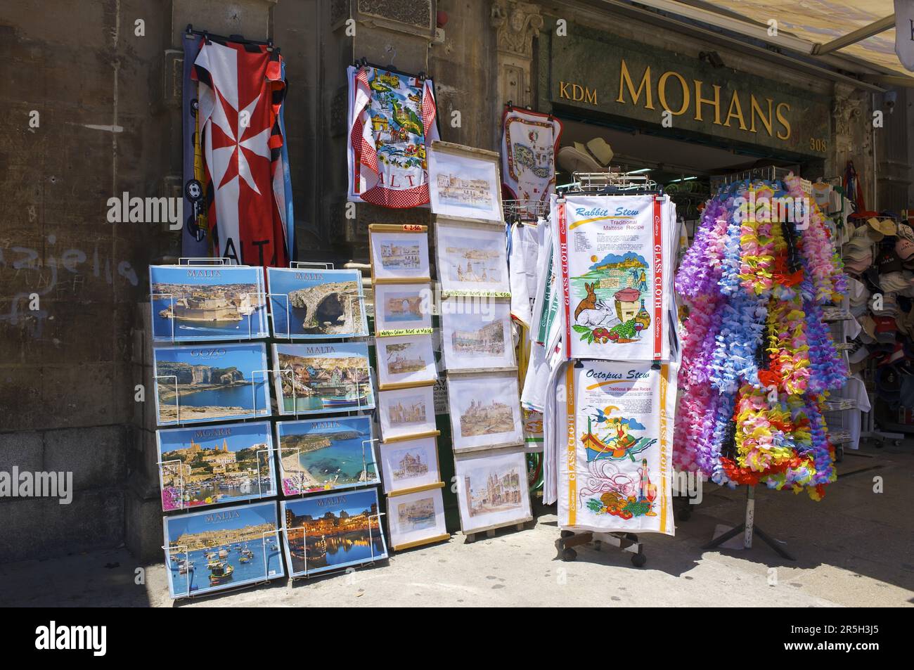 Souvenir Shops in Valletta, Malta Stock Photo