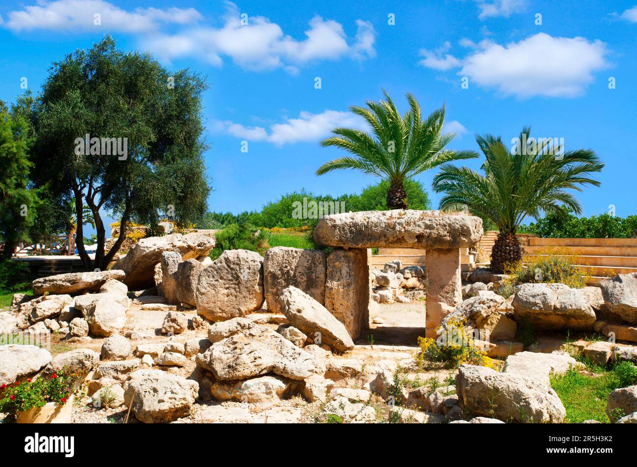 Megalith in st pauls bay malta stock photo alamy