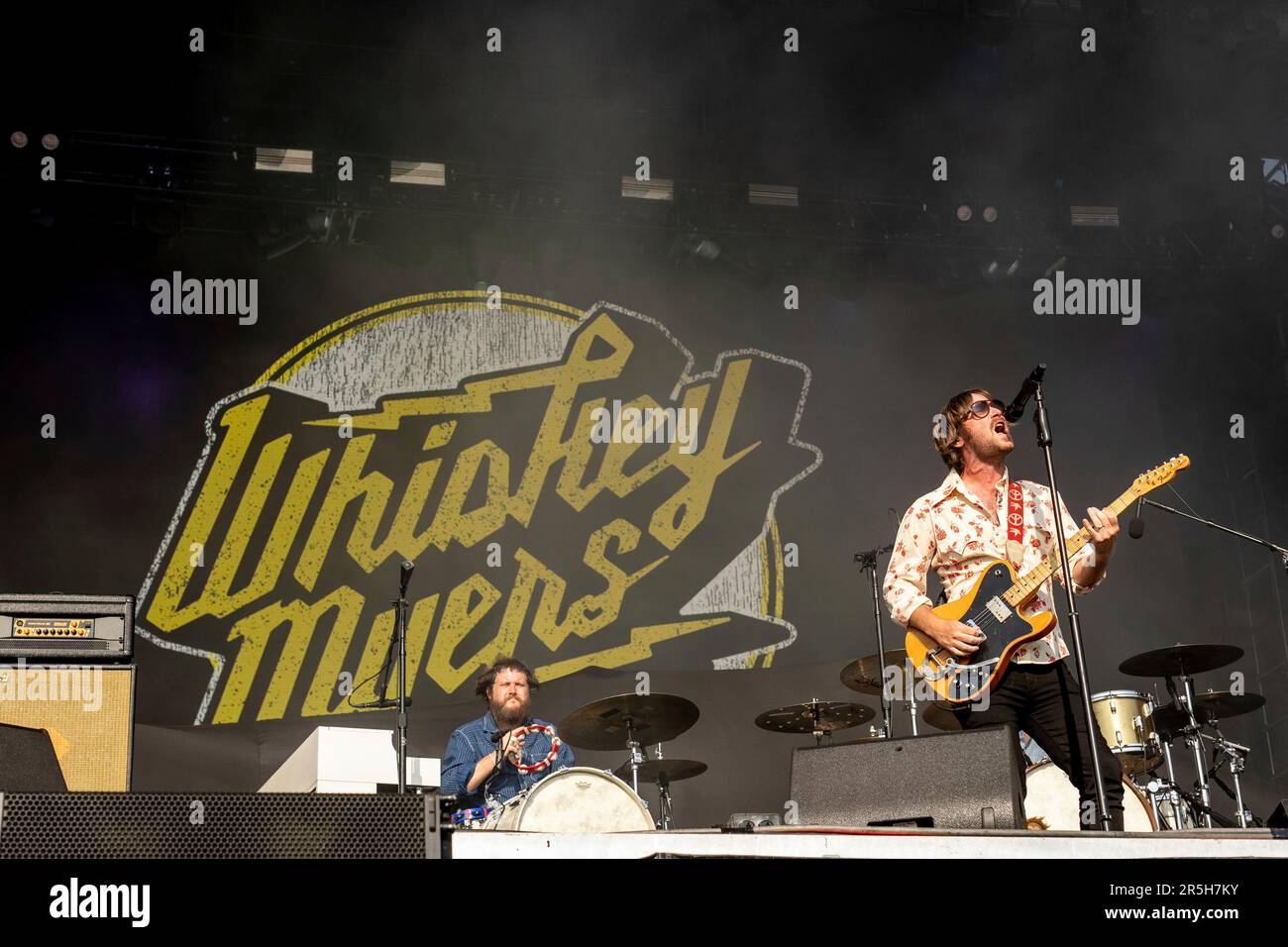 Cody Cannon of Whiskey Myers performs at Railbird Music Festival on