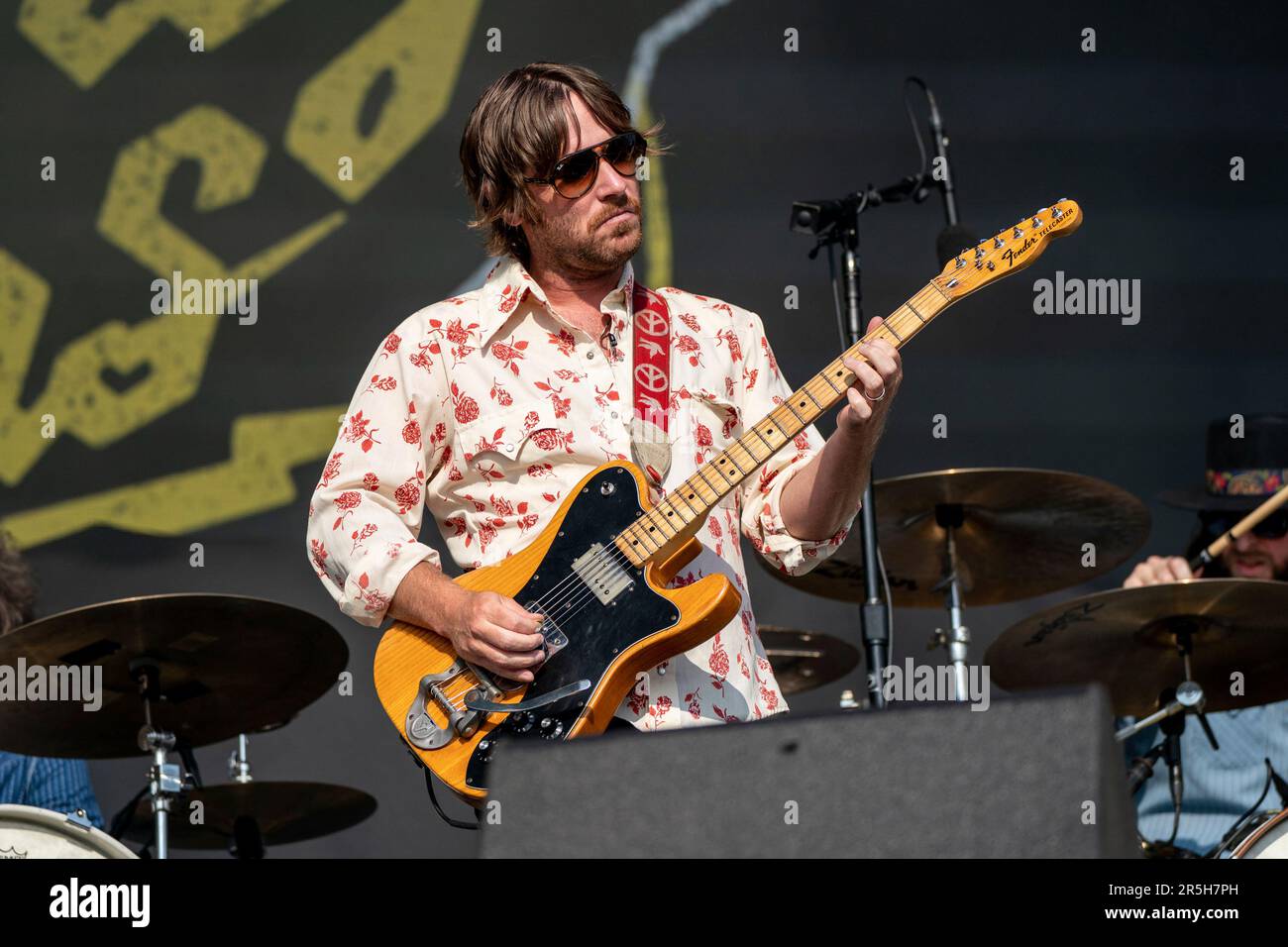 Cody Cannon of Whiskey Myers performs at Railbird Music Festival on