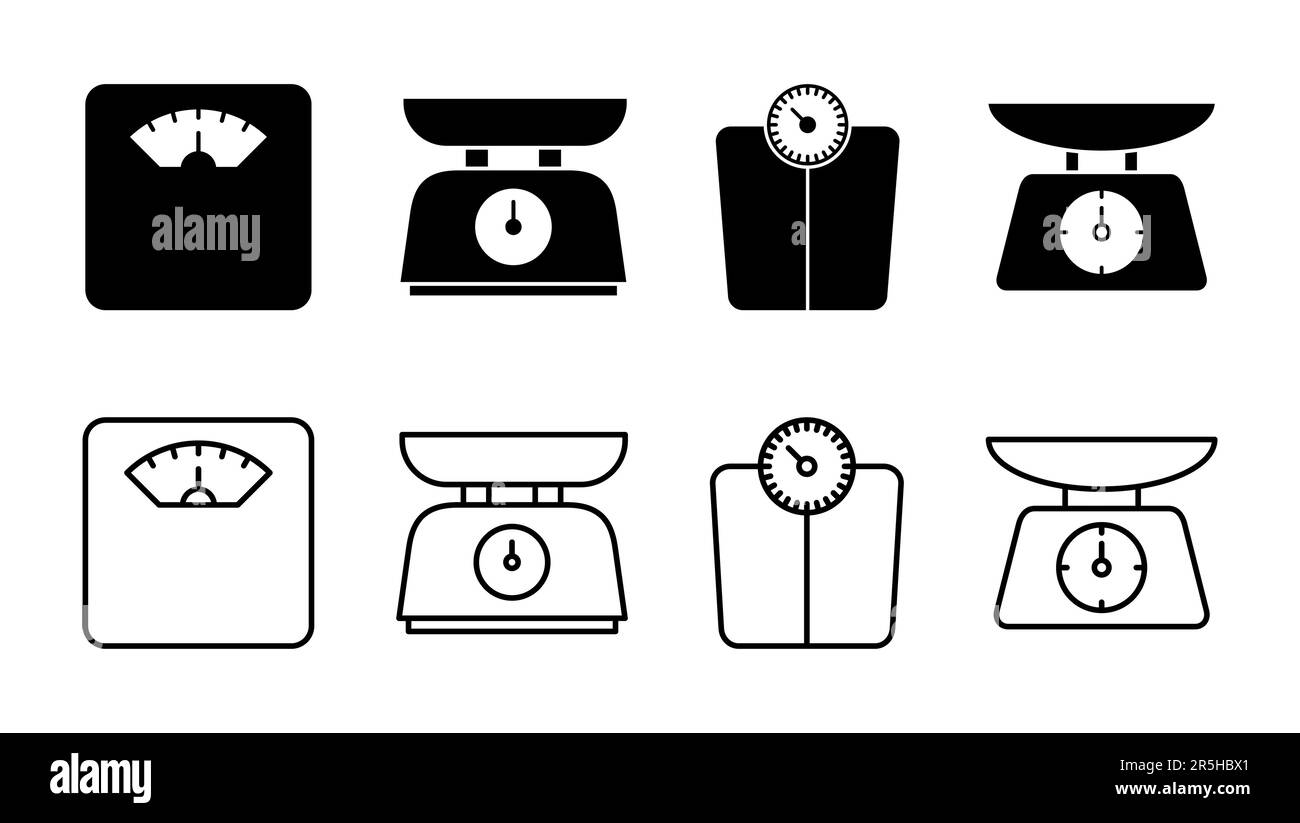 Scales icon set. Weight scale icon Stock Vector Image & Art Alamy