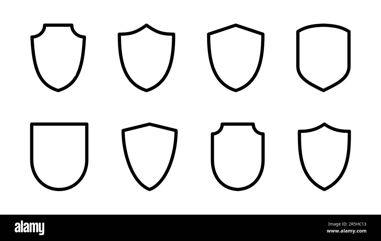 Protection shield vector Black and White Stock Photos & Images - Alamy