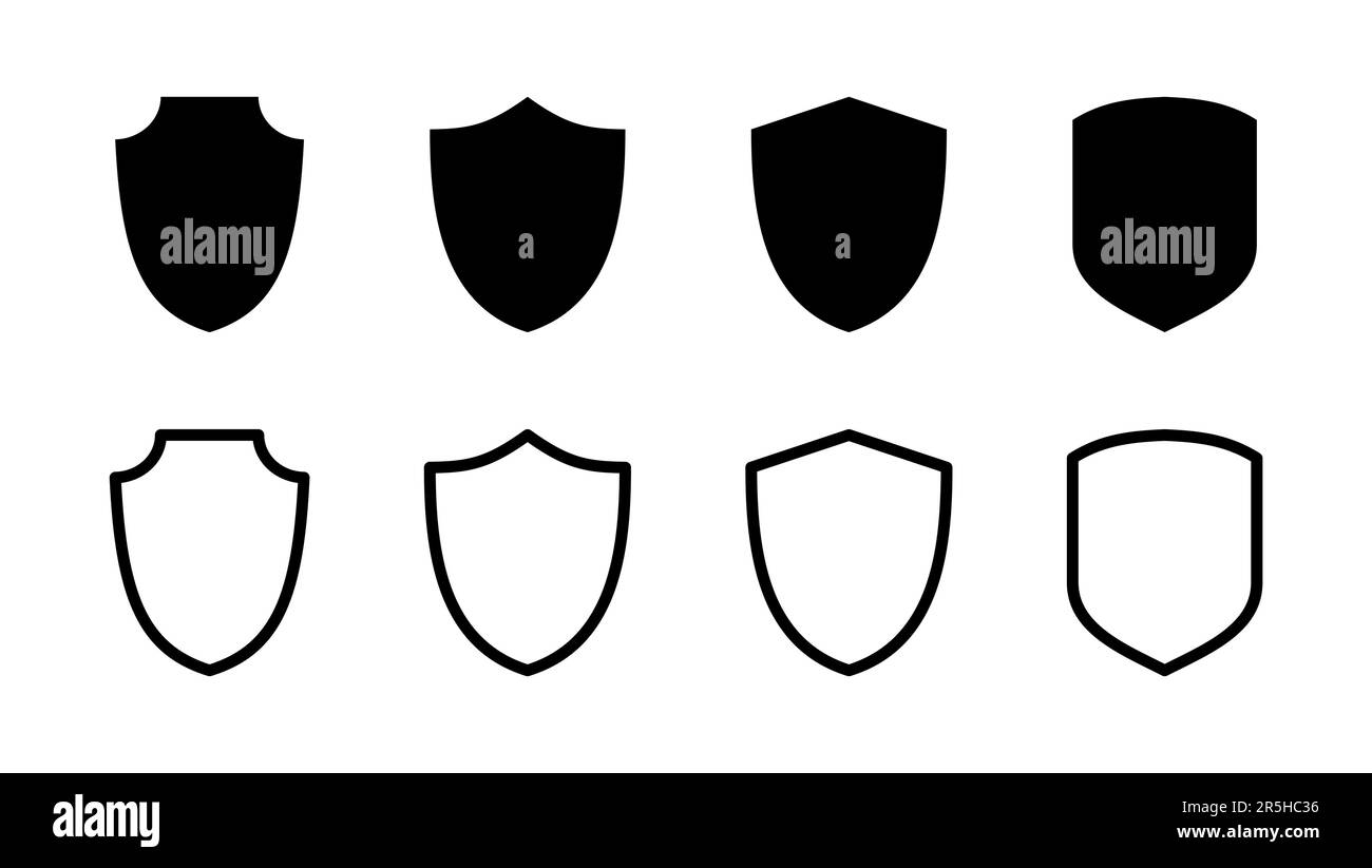 Shield icon set. Protection icon vector. Security vector icon Stock ...
