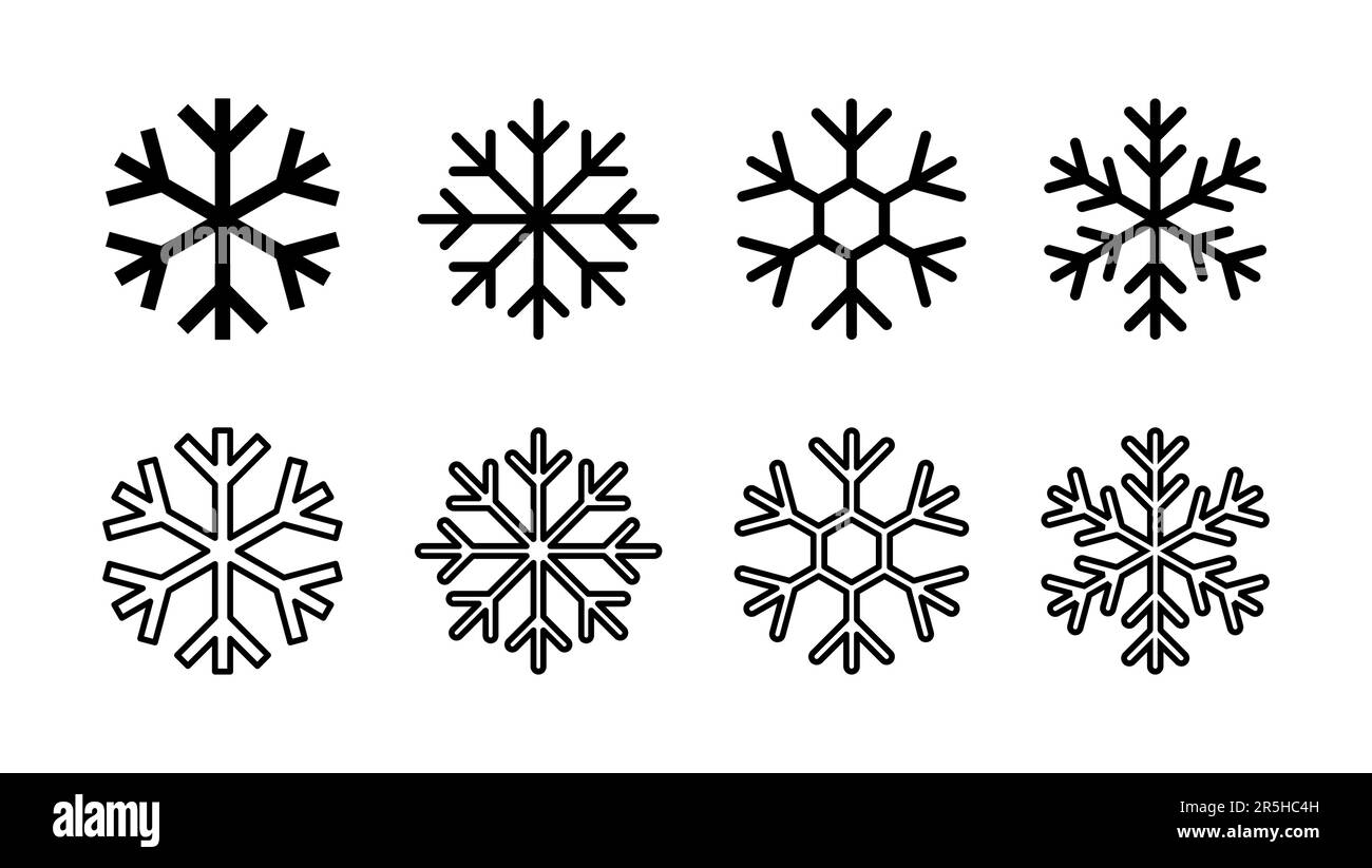 Snow icon set. snowflake icon vector Stock Vector Image & Art - Alamy