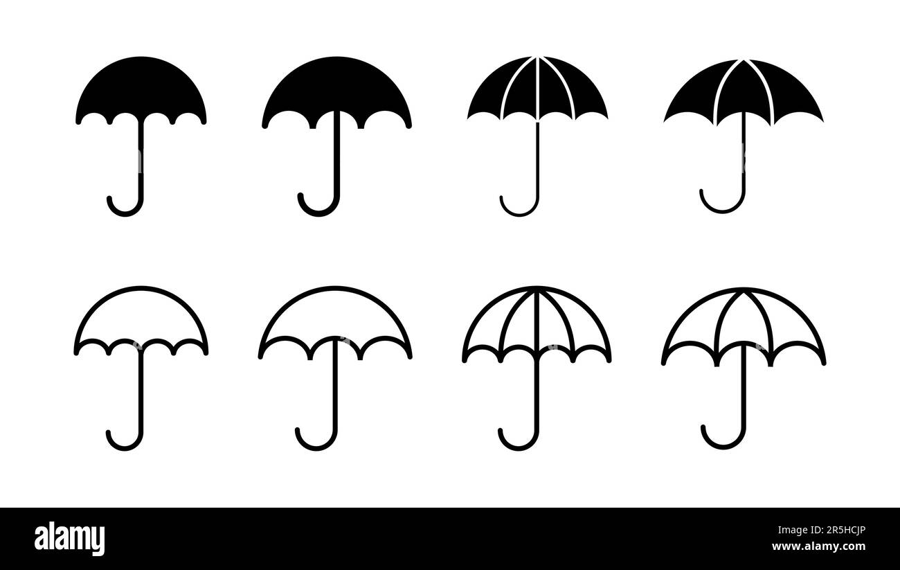 Umbrella icon set. umbrella sign icon Stock Vector Image & Art - Alamy