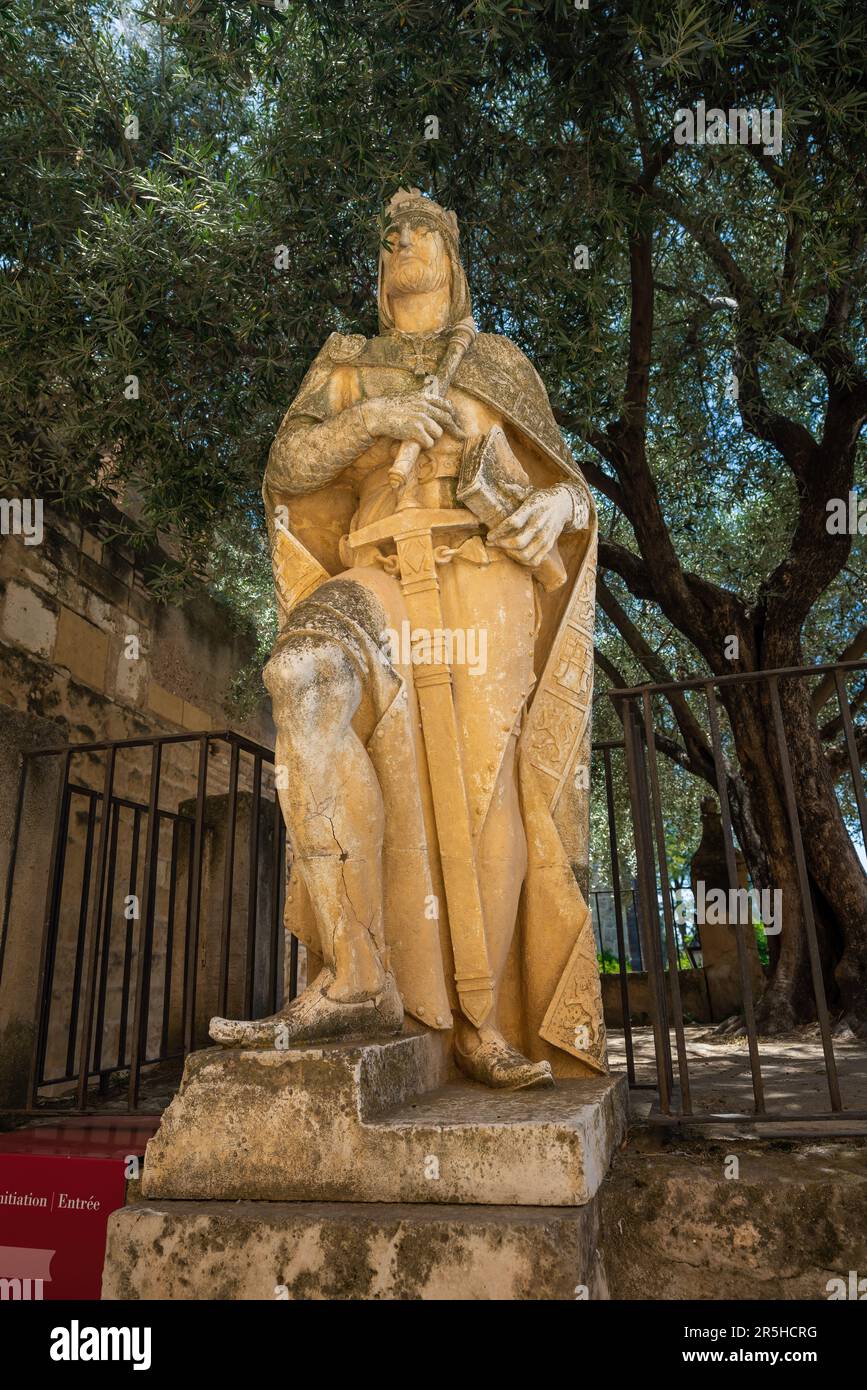 Alfonso XI de Castilla Statue at Alcazar de los Reyes Cristianos - Cordoba, Andalusia, Spain Stock Photo