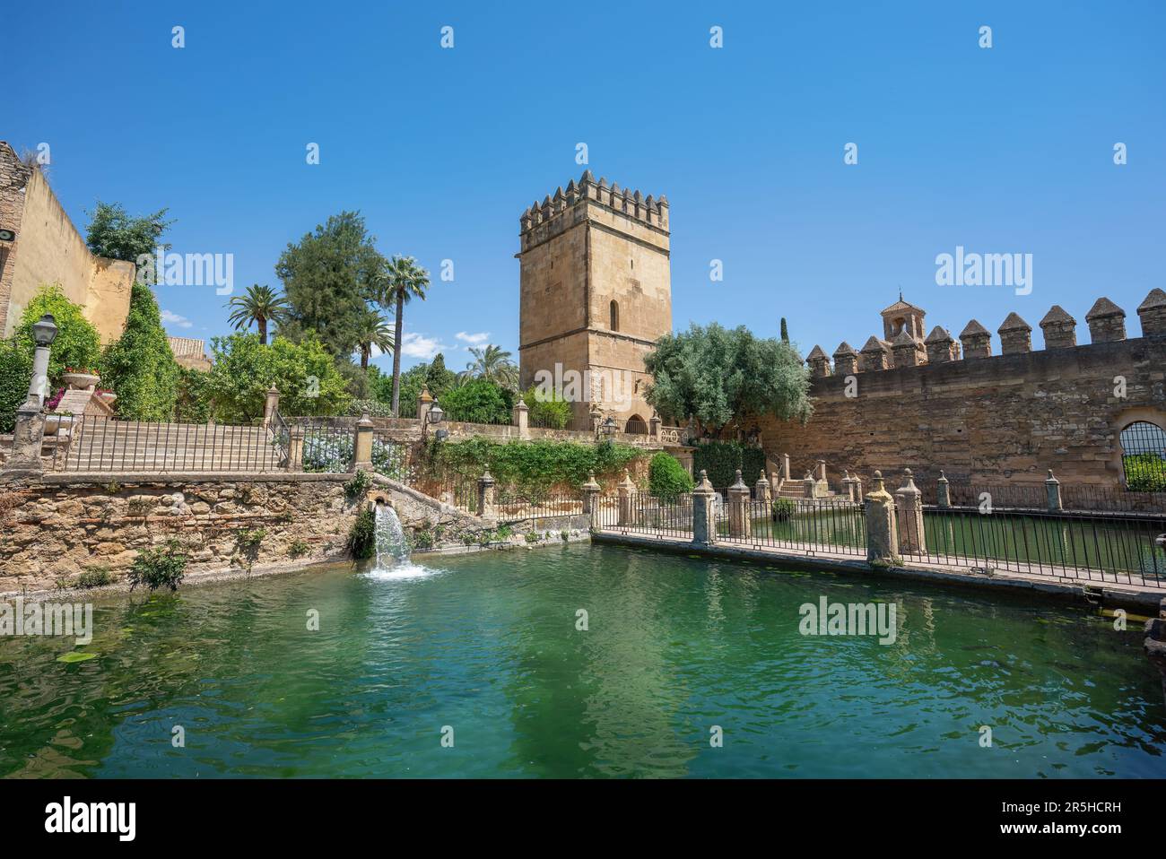 Gardens of Alcazar de los Reyes Cristianos - Cordoba, Andalusia, Spain Stock Photo