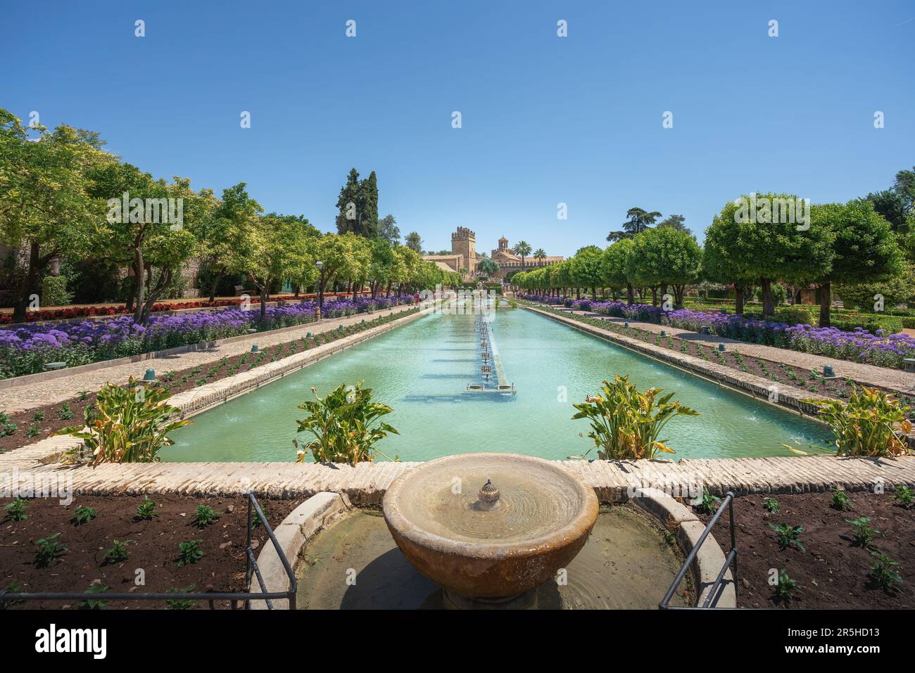 Alcazar of Cordoba Gardens - Cordoba, Andalusia, Spain Stock Photo
