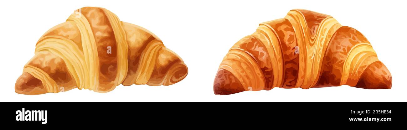 Croissant set. Bakery croissant isolated on white background for design ...