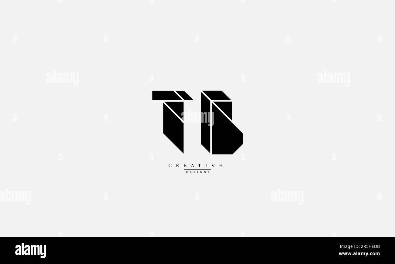 Alphabet letters Initials Monogram logo TB BT T B Stock Vector Image ...
