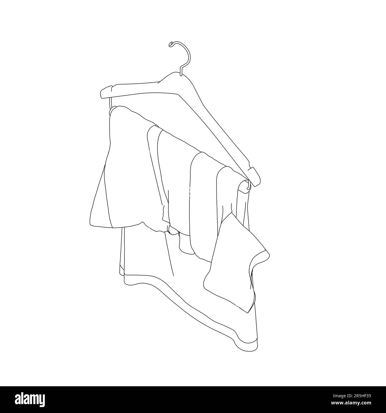 hanger accessory clothing vector illustration line and fill icon Stock  Vector Image & Art - Alamy