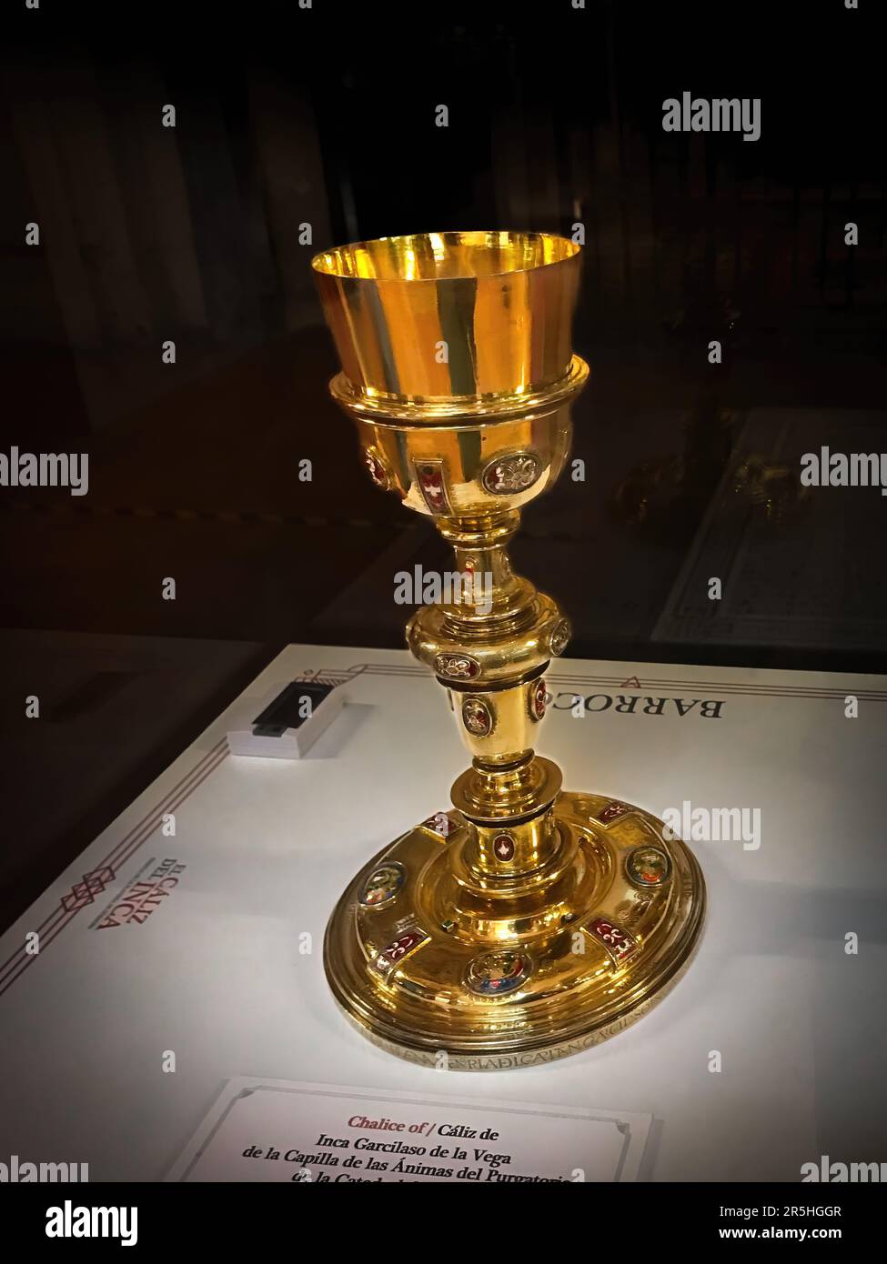 Chalice of the Inca - 17th century goblet - Cordoba, Andalusia, Spain Stock Photo