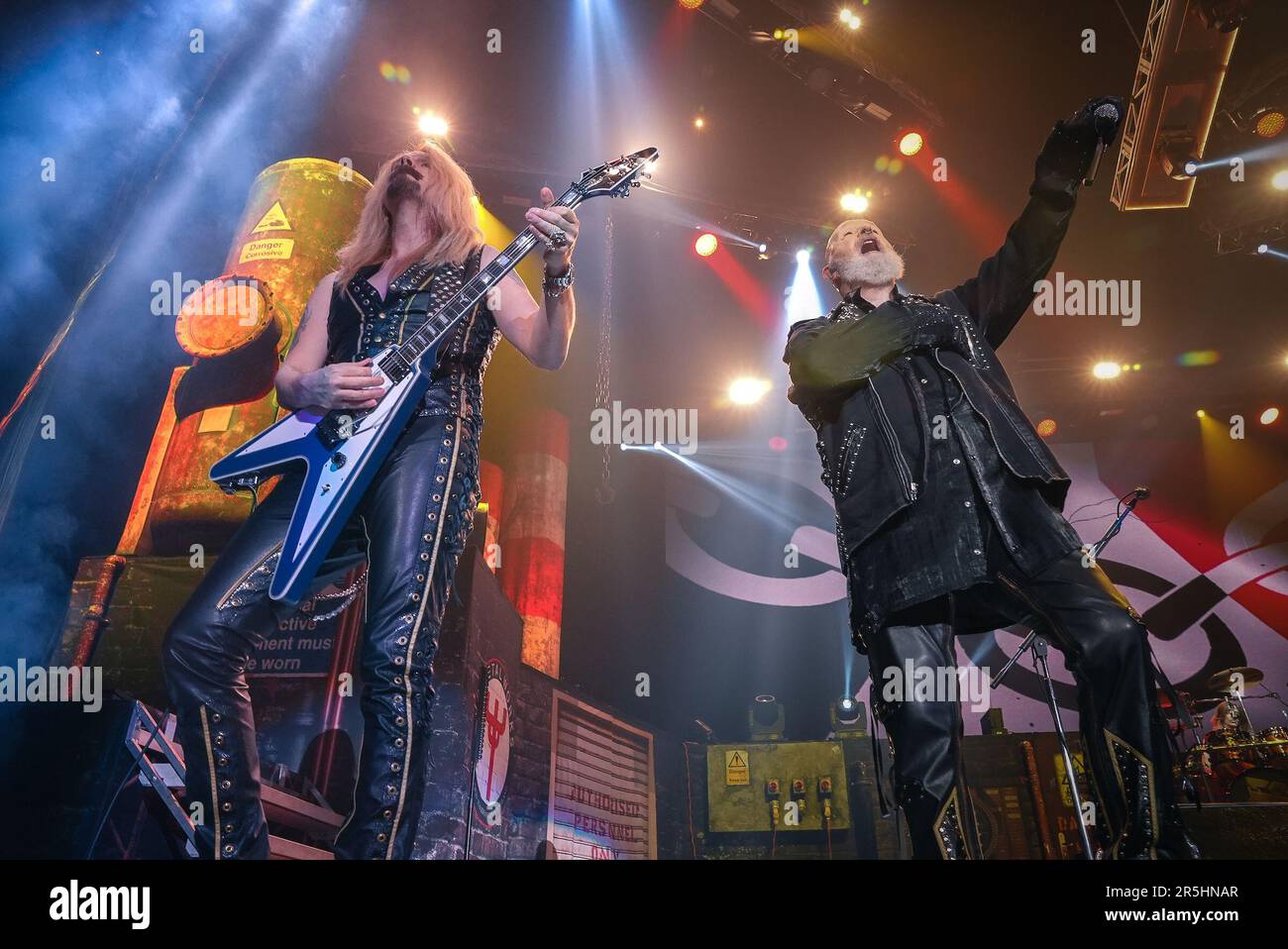 Judas Priest performing live on their "50 Years Of Metal" Tour at The ...