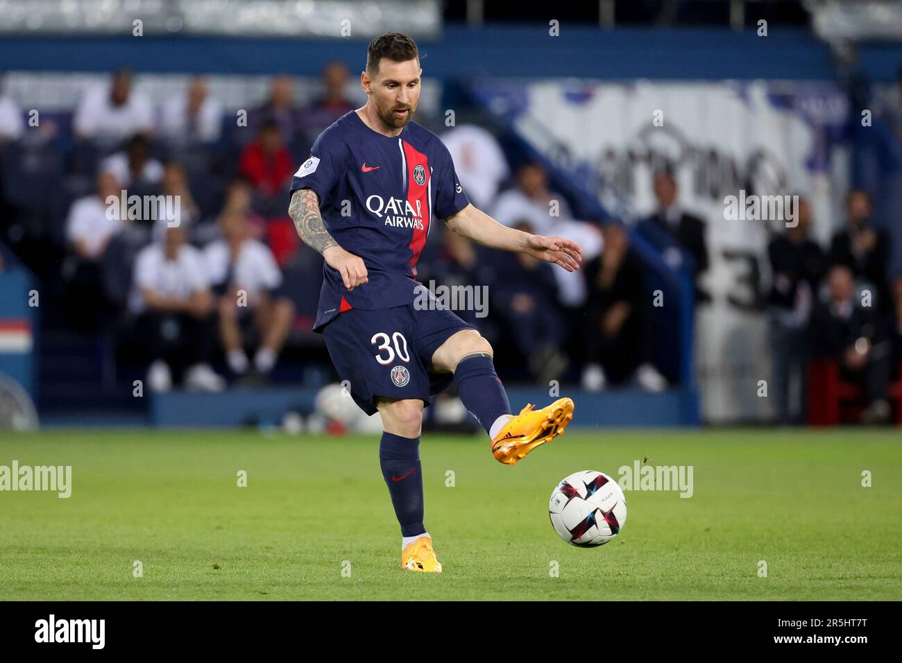 Paris, France. 03rd June, 2023. Lionel Messi of PSG during the French  championship Ligue 1 football match between Paris Saint-Germain (PSG) and  Clermont Foot 63 on June 3, 2023 at Parc des