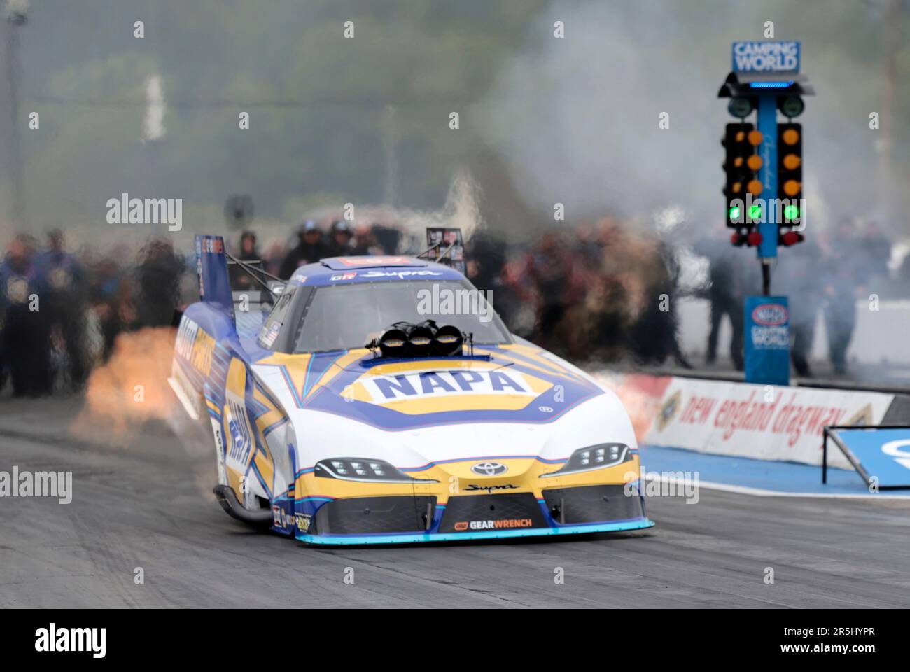 EPPING, NH JUNE 03 Fuel Funny Car class legend Ron Capps in his '23
