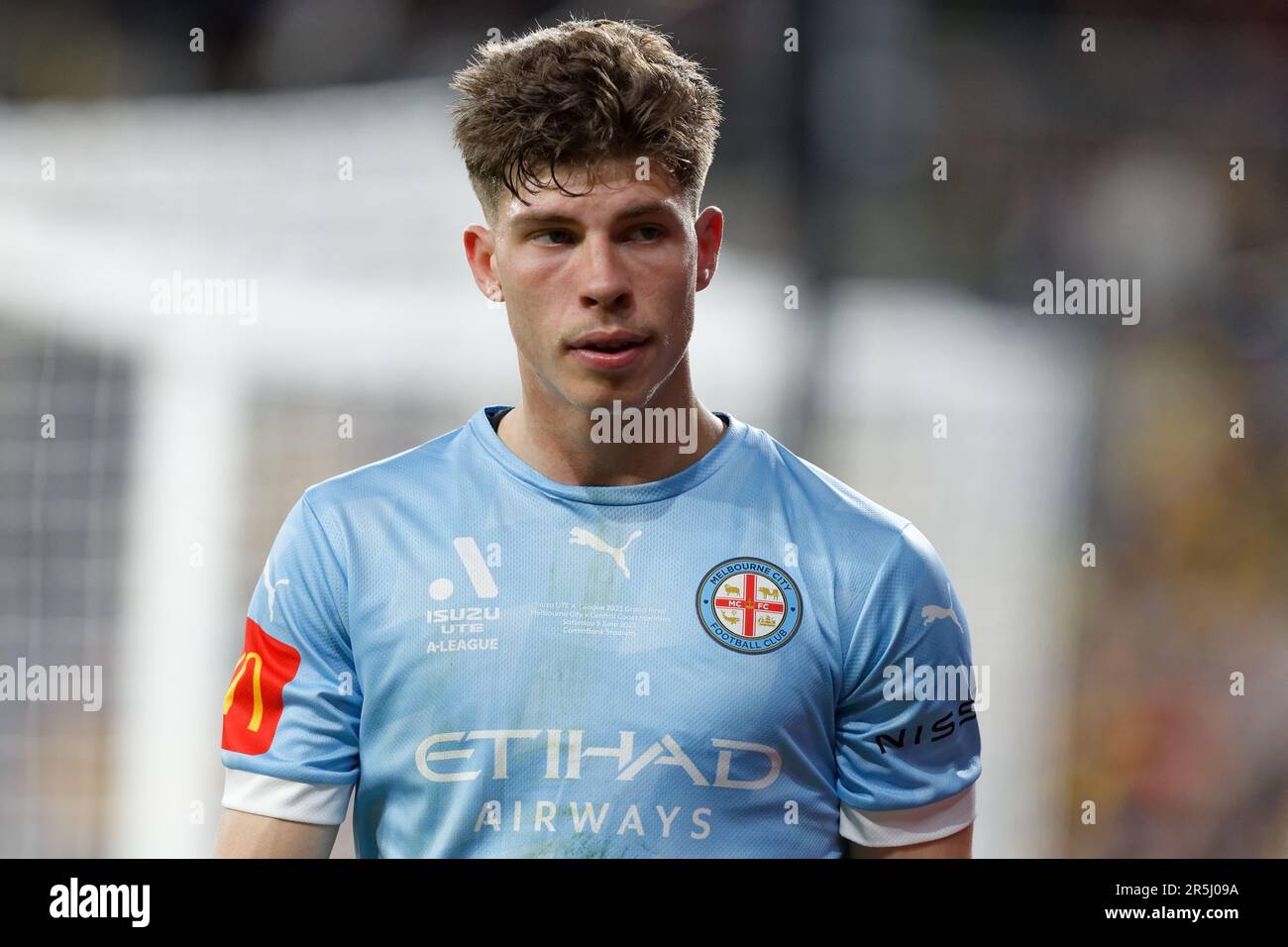 Sydney, Australia. 03rd June, 2023. Jordan Bos of Melbourne City looks on during the Grand Final match between Melbourne City and Central Coast Mariners at CommBank Stadium on June 3, 2023 in Sydney, Australia Credit: IOIO IMAGES/Alamy Live News Stock Photo