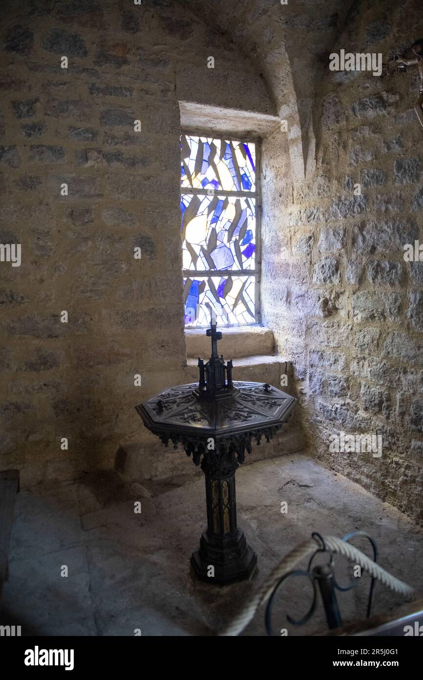 Balaruc-le-Vieux, France. 29th May, 2023. View of the inside of the church Saint Maurice in Balaruc-le-Vieux. Balaruc-le-Vieux is a medieval village on the shores of the Etang de Thau that has kept its authenticity away from the development of mass beach tourism in the Occitanie region. (Credit Image: © Laurent Coust/SOPA Images via ZUMA Press Wire) EDITORIAL USAGE ONLY! Not for Commercial USAGE! Stock Photo