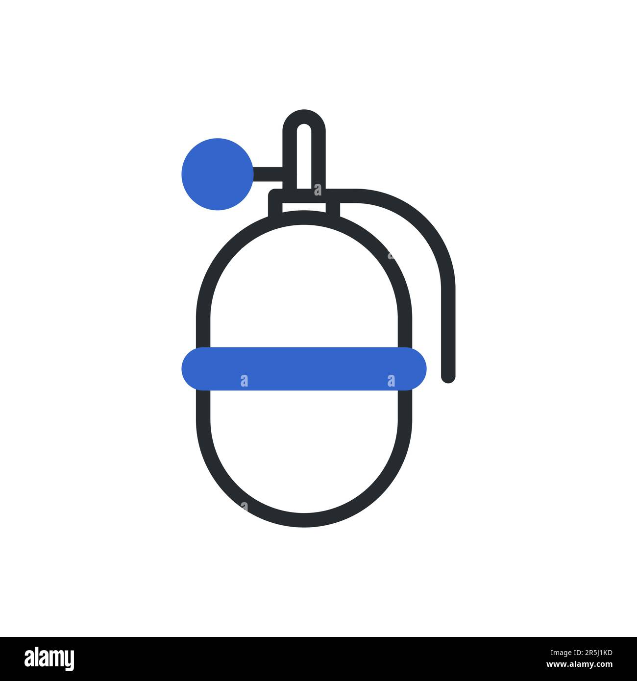 Grenade icon duotone blue grey colour military vector army element and ...