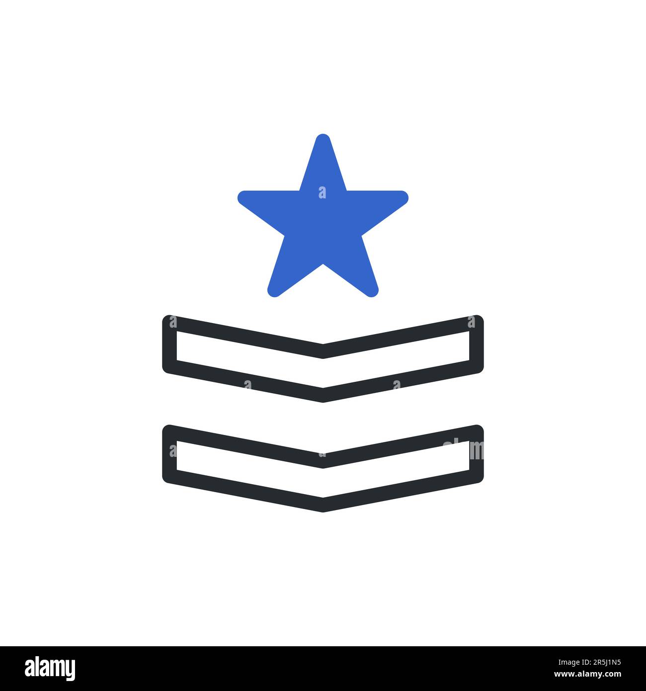 Badge icon duotone blue grey colour military vector army element and